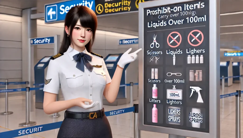 飛行機でキャリーケースに入れてはいけないもの