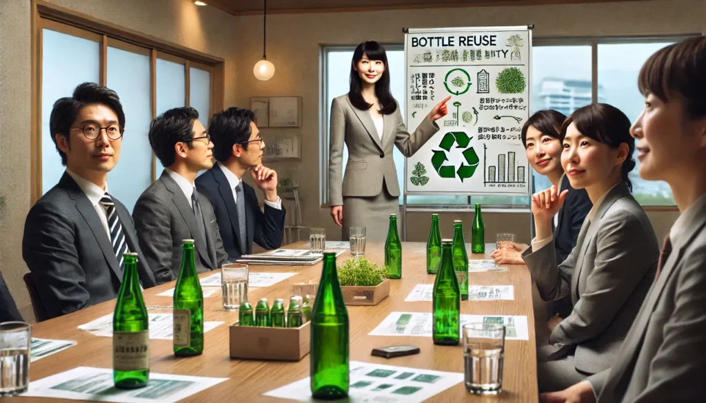 瓶リユースによる環境配慮の実践例